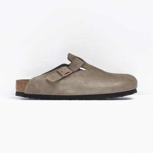 Boston Soft Footbed Suede Taupe